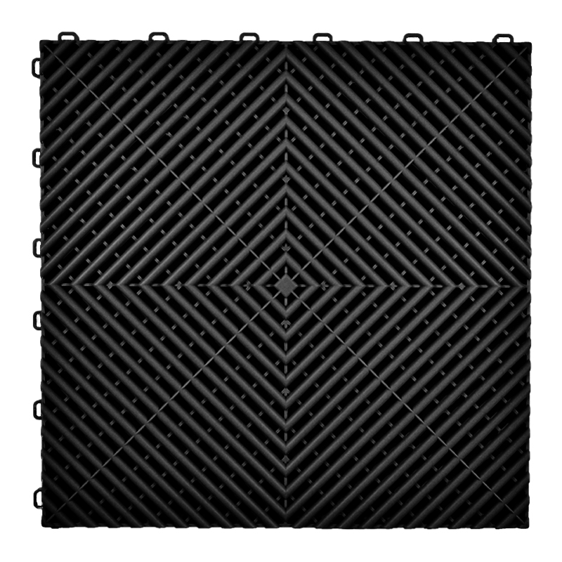 Модульна плитка — чорна перфорована модульна плитка DD FLOOR